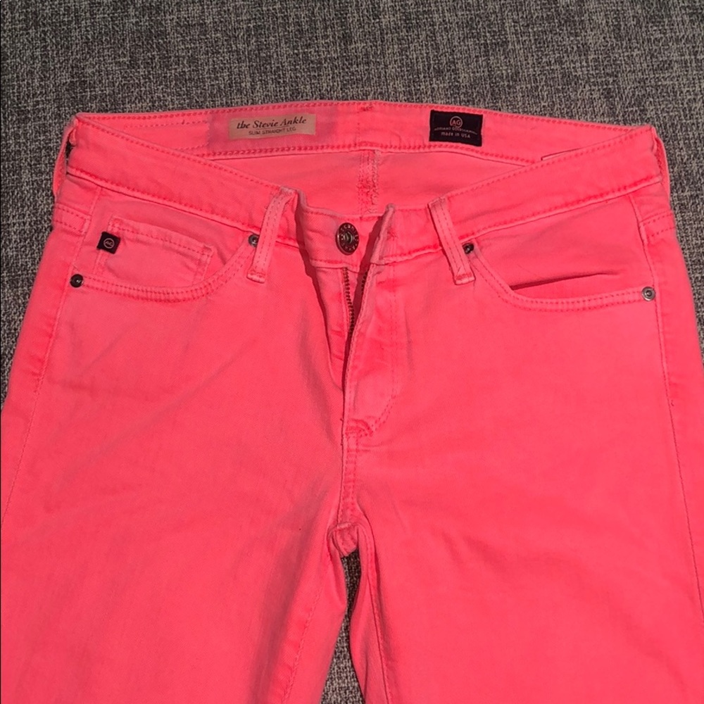 Pink Straight Leg Pants by AG - size 26